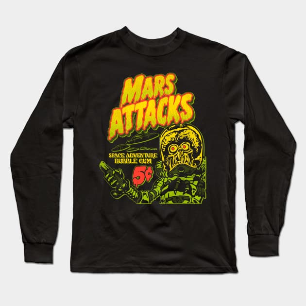 Mars Attacks Bubble Gum (1962) Long Sleeve T-Shirt by darklordpug